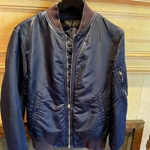 Rag & Bone Manston Bomber Jacket in Navy